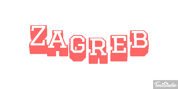 Zagreb Texteffekt