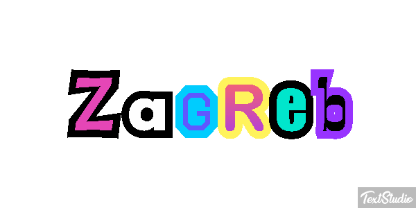 Zagreb Texteffekt