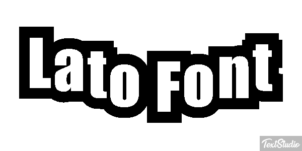 Lato Font Tekst effect