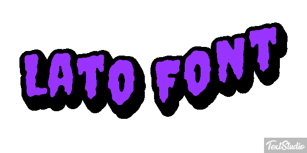 Lato Font Tekst effect