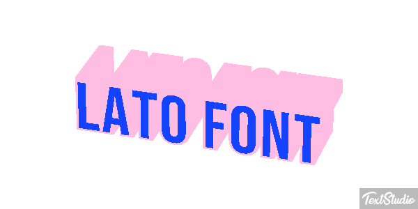 Lato Font Tekst effect
