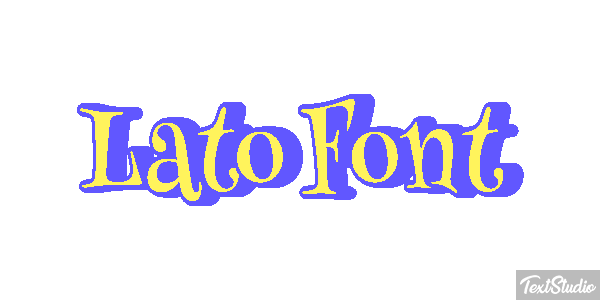 Lato Font Tekst effect
