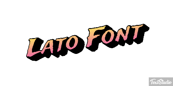 Lato Font Tekst effect