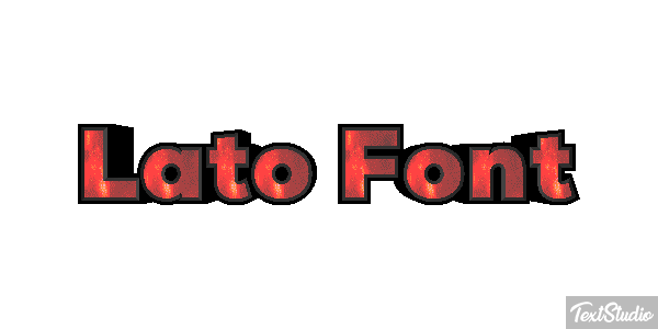 Lato Font Tekst effect