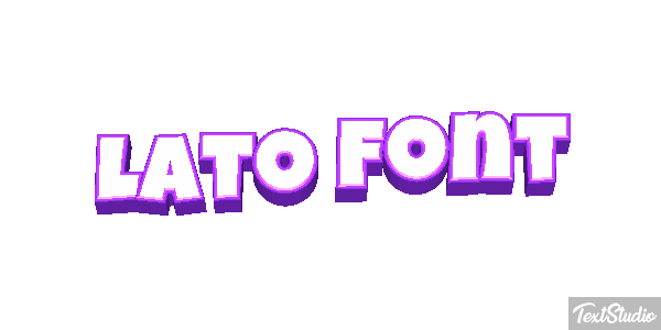Lato Font Tekst effect