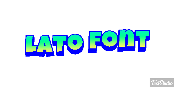 Lato Font Tekst effect