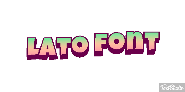 Lato Font Tekst effect