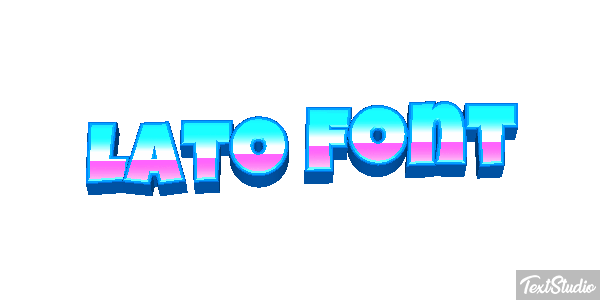 Lato Font Tekst effect