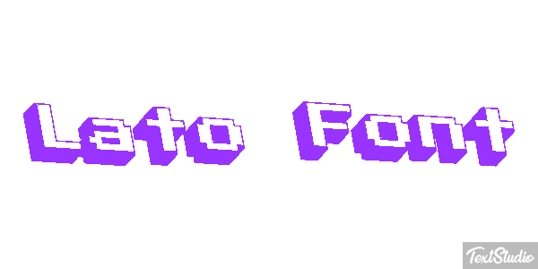Lato Font Tekst effect