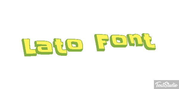 Lato Font Tekst effect