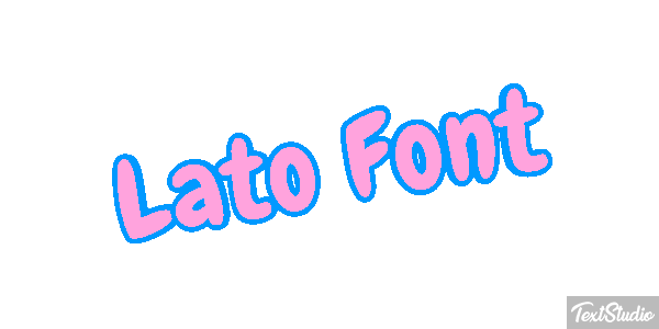 Lato Font Tekst effect