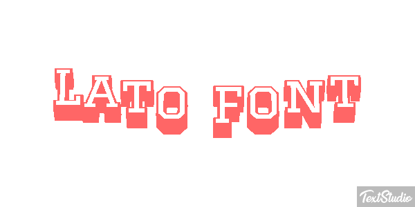 Lato Font Tekst effect