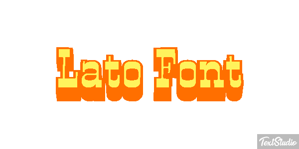 Lato Font Tekst effect