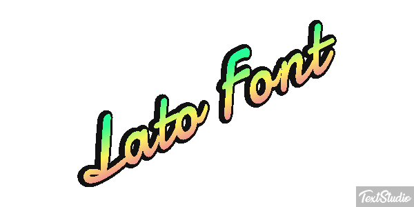 Lato Font Tekst effect