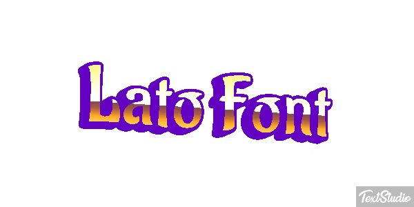 Lato Font Tekst effect