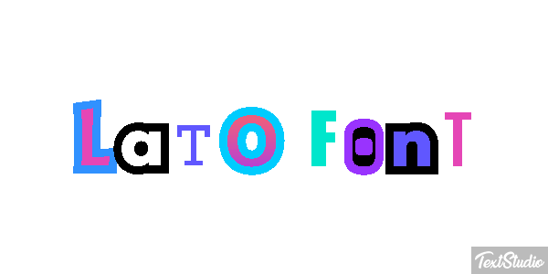 Lato Font Tekst effect