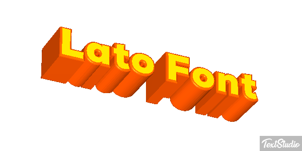 Lato Font Tekst effect