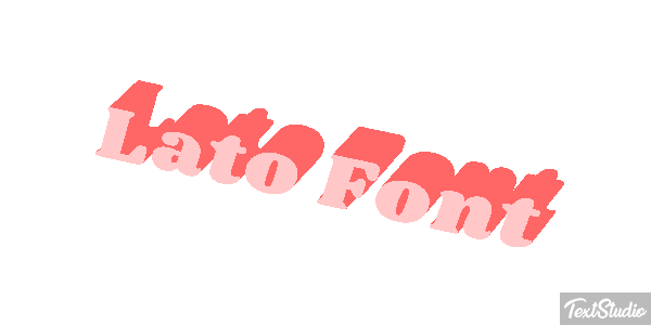Lato Font Tekst effect