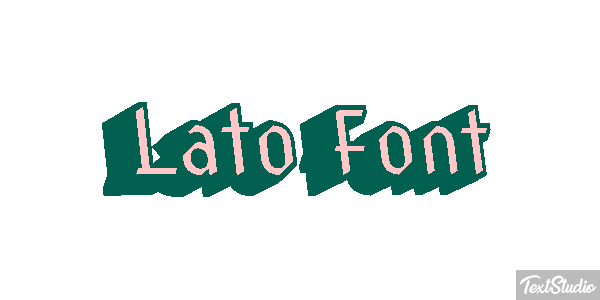 Lato Font Tekst effect