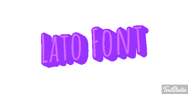 Lato Font Tekst effect
