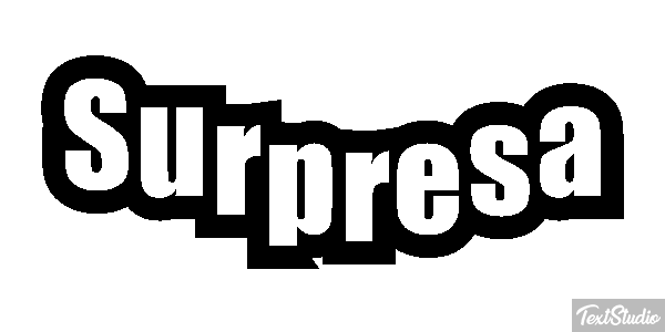 Surpresa Efeito do texto