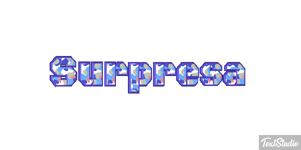 Surpresa Efeito do texto