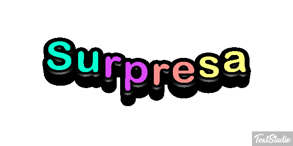 Surpresa Efeito do texto