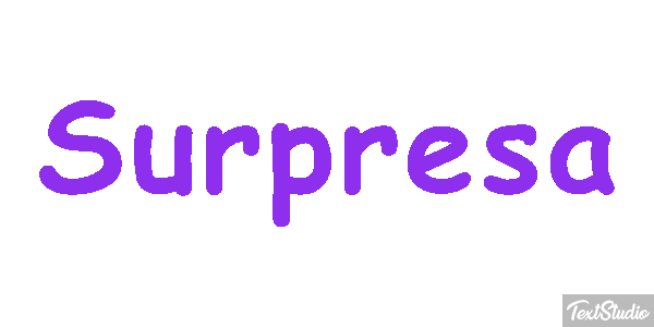 Surpresa Efeito do texto