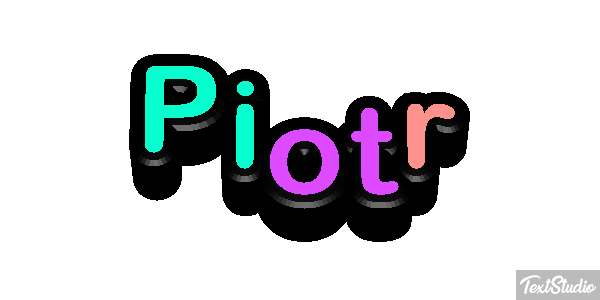 Piotr Efecto de texto