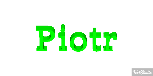 Piotr Efecto de texto