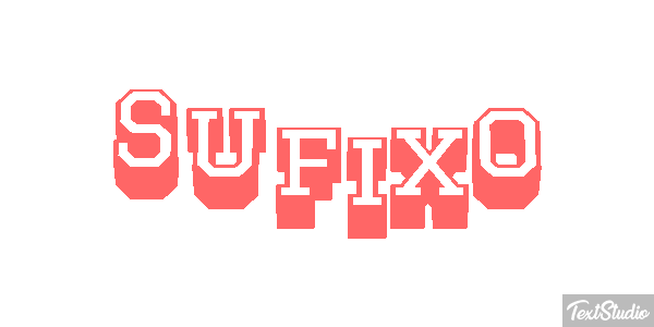 Sufixo Effet de texte