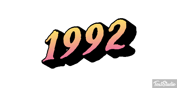 1992 Текстовый эффект