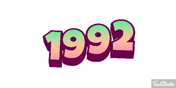 1992 Текстовый эффект