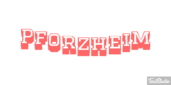 Pforzheim テキスト効果