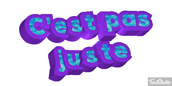 C'est pas juste Effet de texte