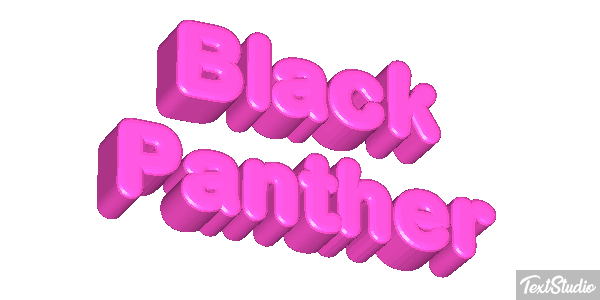 Black Panther Efecto de texto