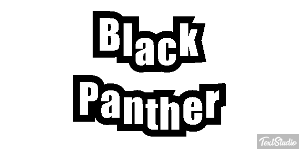 Black Panther Efecto de texto