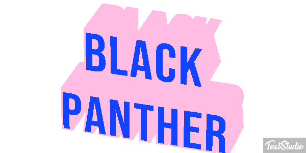 Black Panther Efecto de texto