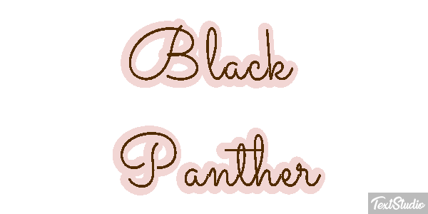 Black Panther Efecto de texto