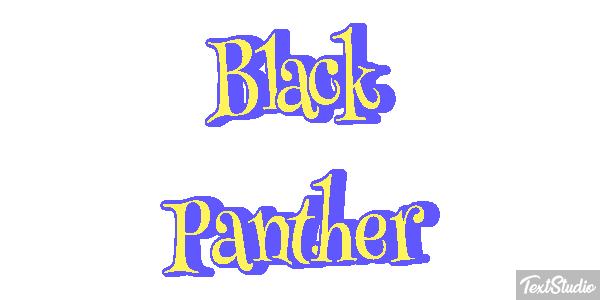 Black Panther Efecto de texto