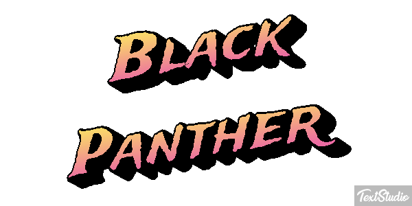 Black Panther Efecto de texto