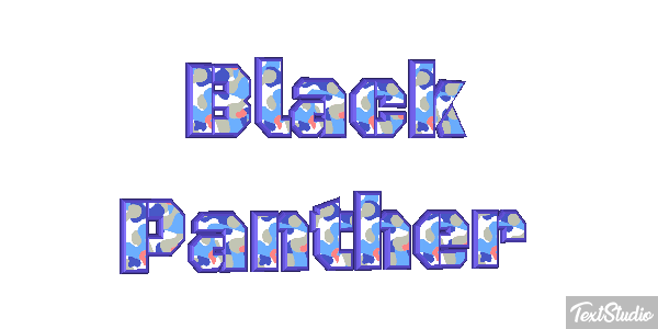 Black Panther Efecto de texto