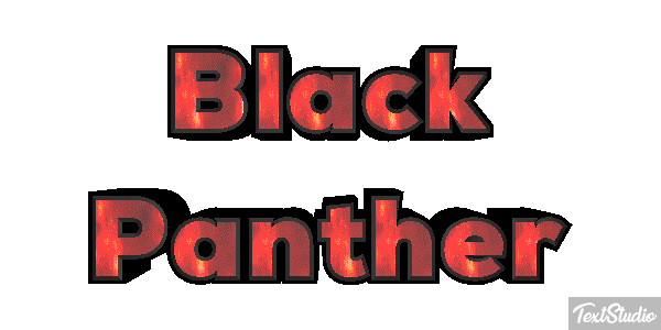 Black Panther Efecto de texto