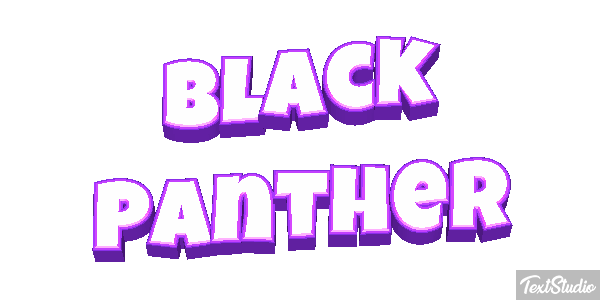 Black Panther Efecto de texto