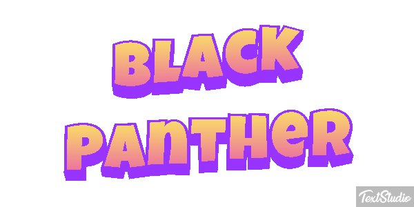 Black Panther Efecto de texto