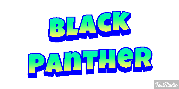 Black Panther Efecto de texto