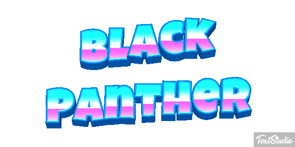 Black Panther Efecto de texto