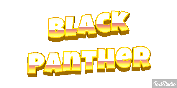Black Panther Efecto de texto