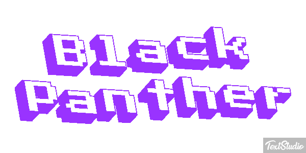 Black Panther Efecto de texto