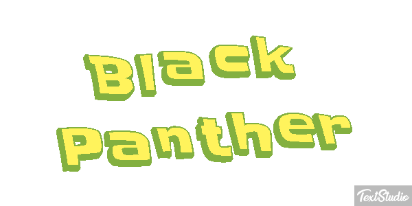Black Panther Efecto de texto
